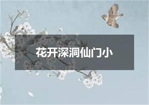 花开深洞仙门小