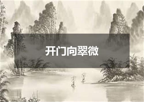 开门向翠微