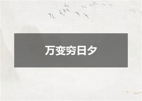 万变穷日夕