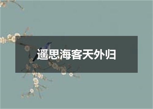 遥思海客天外归