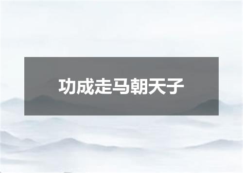 功成走马朝天子