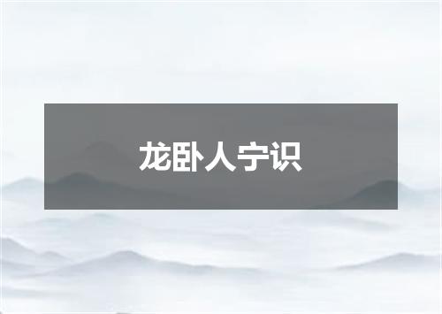 龙卧人宁识
