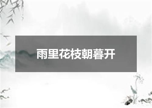 雨里花枝朝暮开