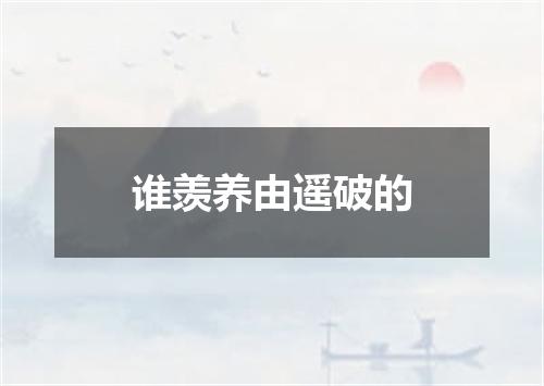 谁羡养由遥破的