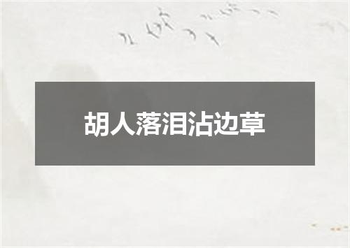 胡人落泪沾边草