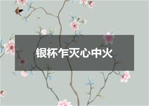 银杯乍灭心中火