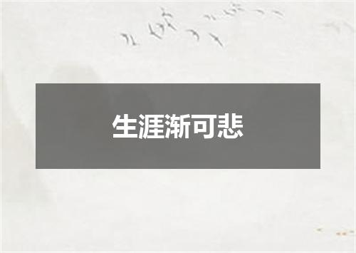生涯渐可悲