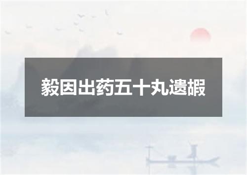 毅因出药五十丸遗嘏
