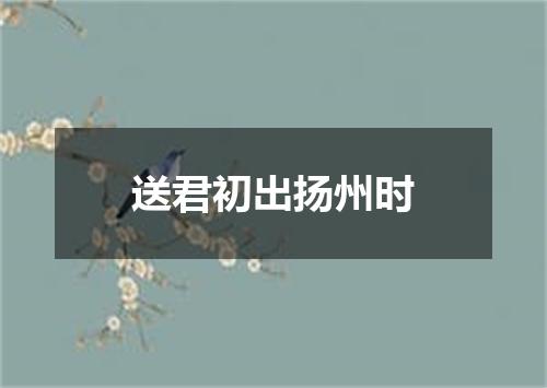 送君初出扬州时