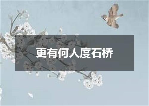 更有何人度石桥