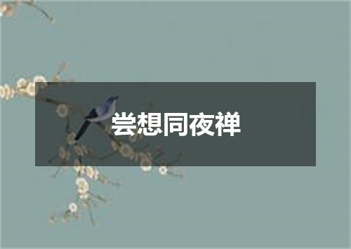 尝想同夜禅