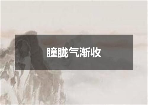 朣胧气渐收