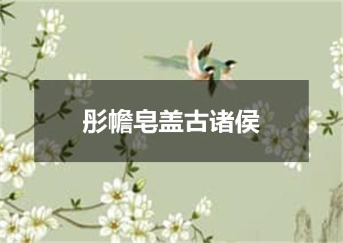 彤幨皂盖古诸侯