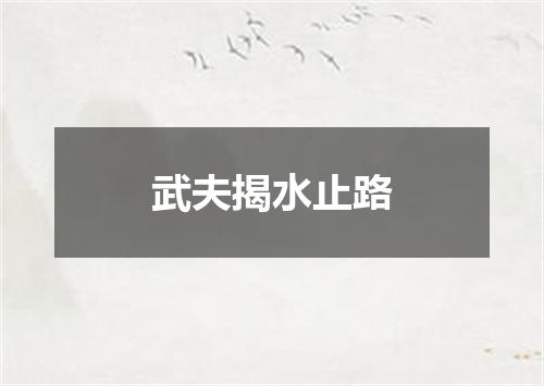 武夫揭水止路