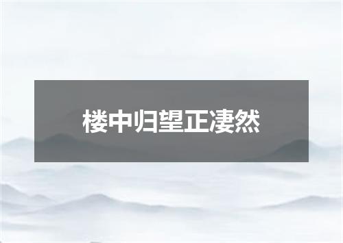 楼中归望正凄然