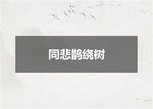 同悲鹊绕树