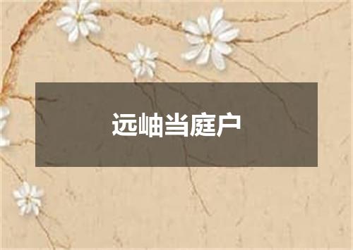 远岫当庭户