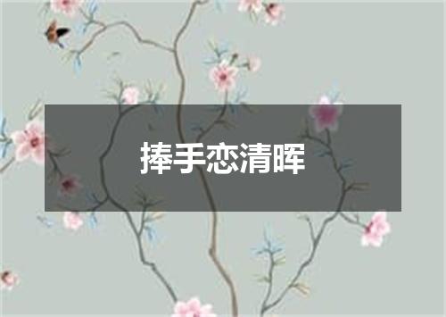 捧手恋清晖