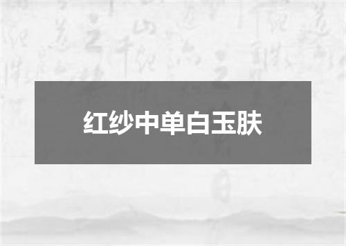 红纱中单白玉肤