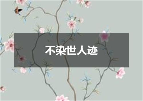 不染世人迹