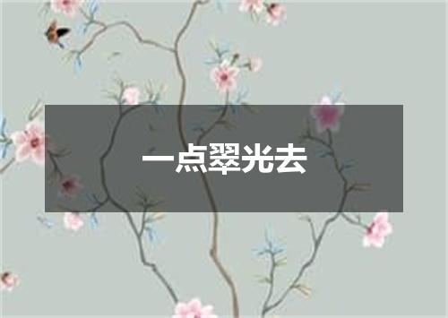 一点翠光去