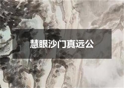 慧眼沙门真远公