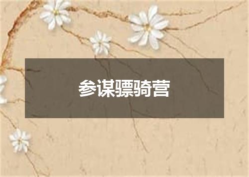 参谋骠骑营
