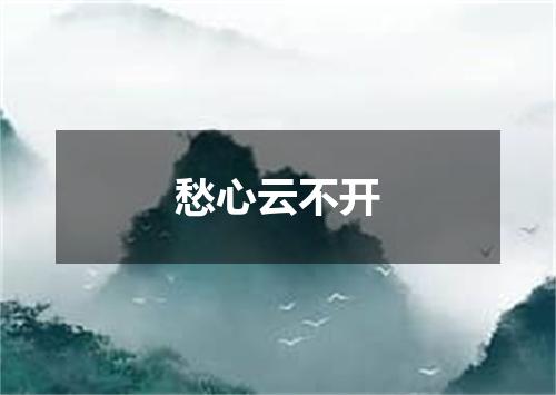 愁心云不开
