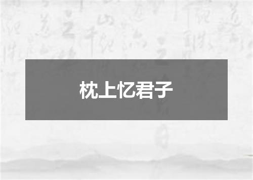 枕上忆君子