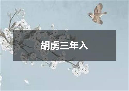 胡虏三年入