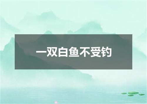 一双白鱼不受钓