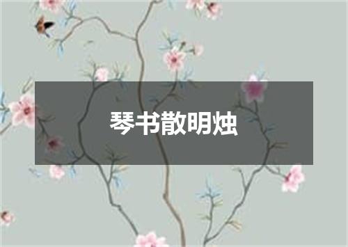 琴书散明烛