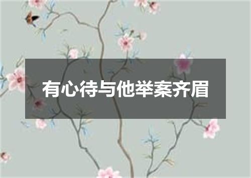 有心待与他举案齐眉