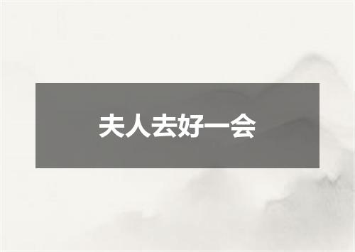 夫人去好一会