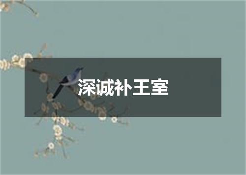 深诚补王室