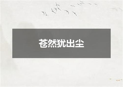 苍然犹出尘