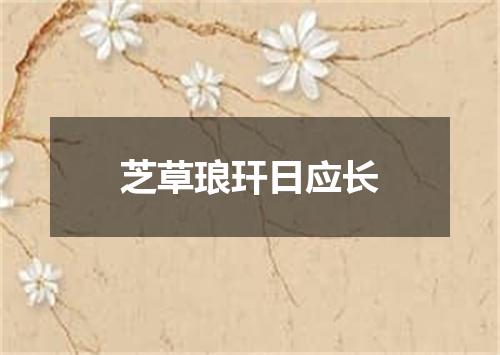 芝草琅玕日应长