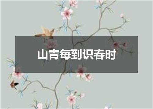 山青每到识春时