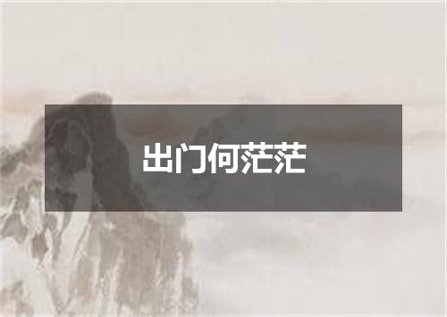 出门何茫茫