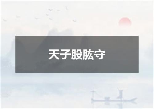 天子股肱守