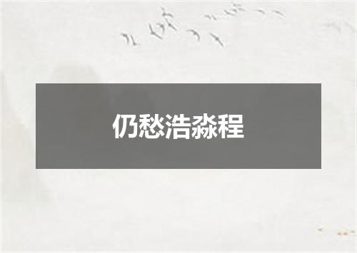 仍愁浩淼程