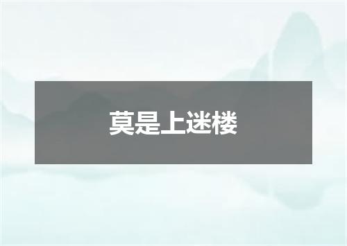 莫是上迷楼