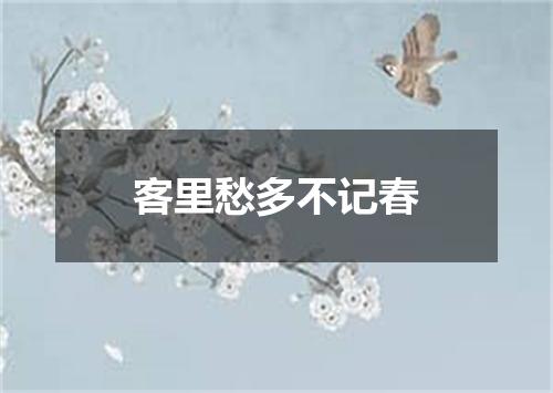 客里愁多不记春
