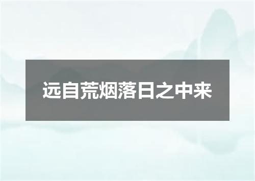远自荒烟落日之中来