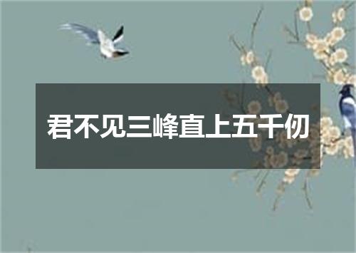 君不见三峰直上五千仞