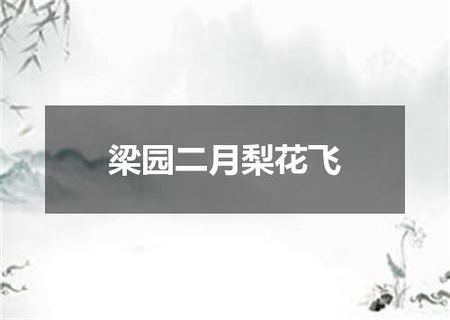 梁园二月梨花飞