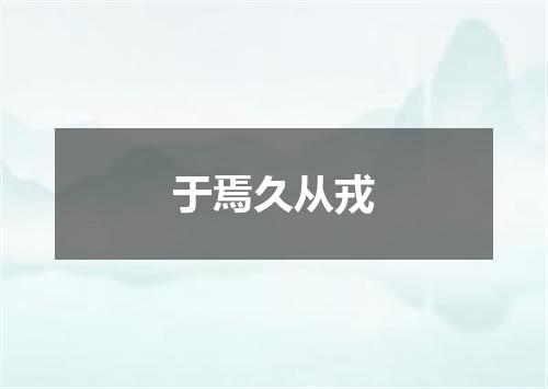 于焉久从戎