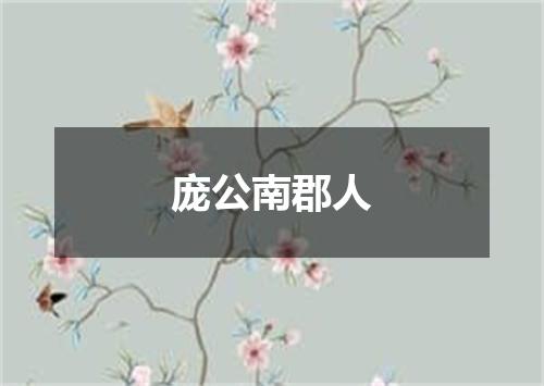 庞公南郡人