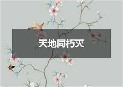 天地同朽灭