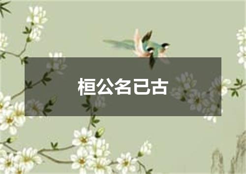 桓公名已古